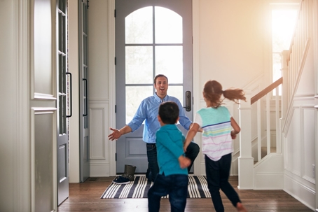 Dad and kids